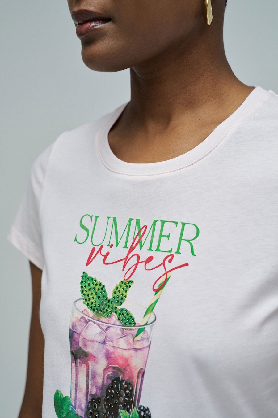 Tshirt femme strass et imprimé Salsa 21011266