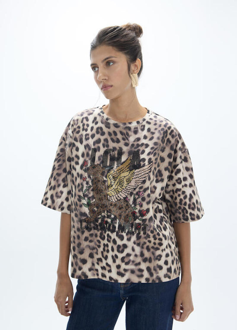 Tshirt animalier léopard Lola Casademunt