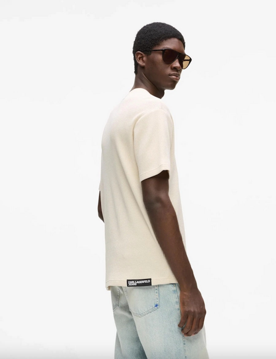 Tshirt homme Karl Lagerfeld en maille gaufrée