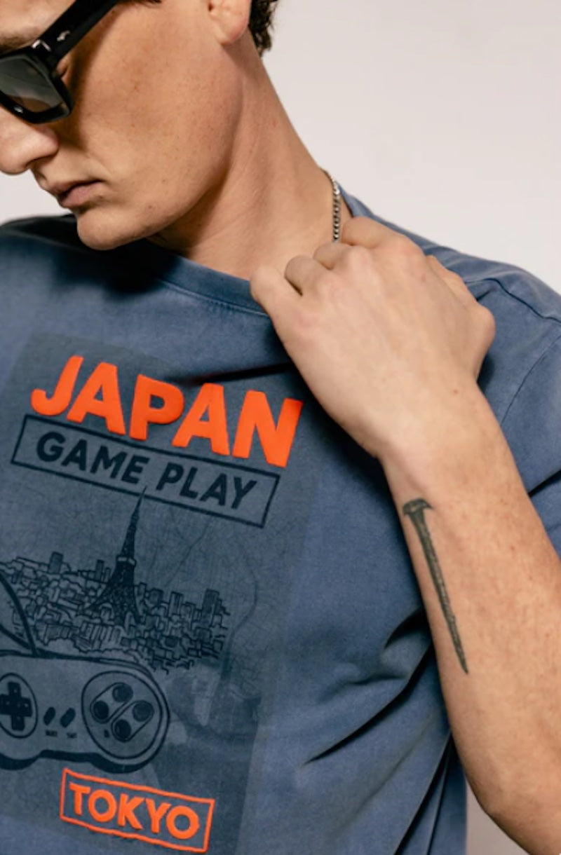 Tshirt homme Freeman T Porter bleu acier