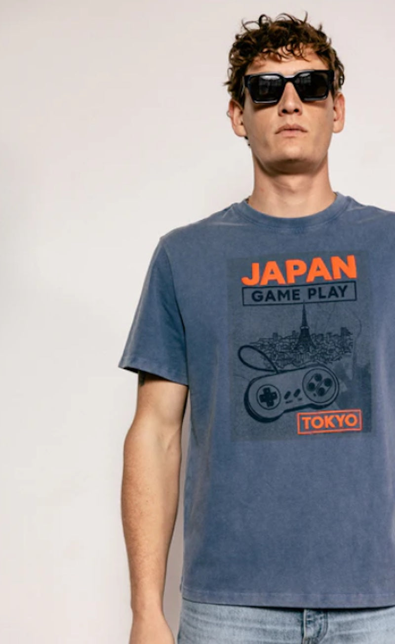 Tshirt homme Freeman T Porter bleu acier