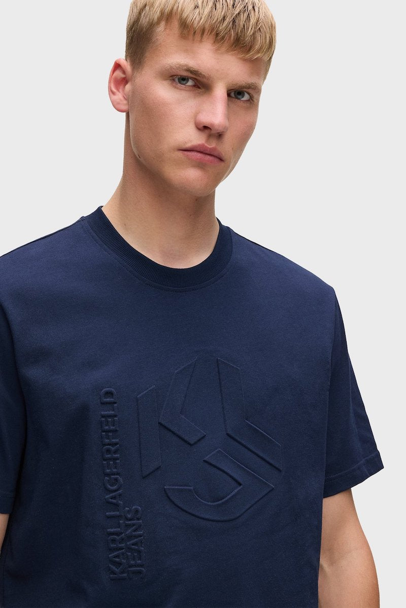 Tshirt bleu Karl Lagerfeld pour homme