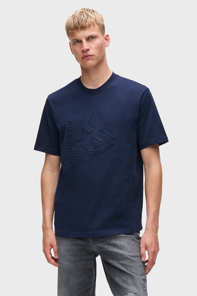 Tshirt bleu Karl Lagerfeld pour homme