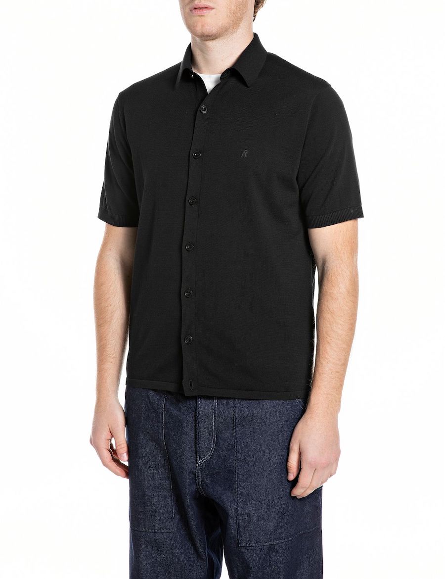 Chemise en maille manches courtes Replay