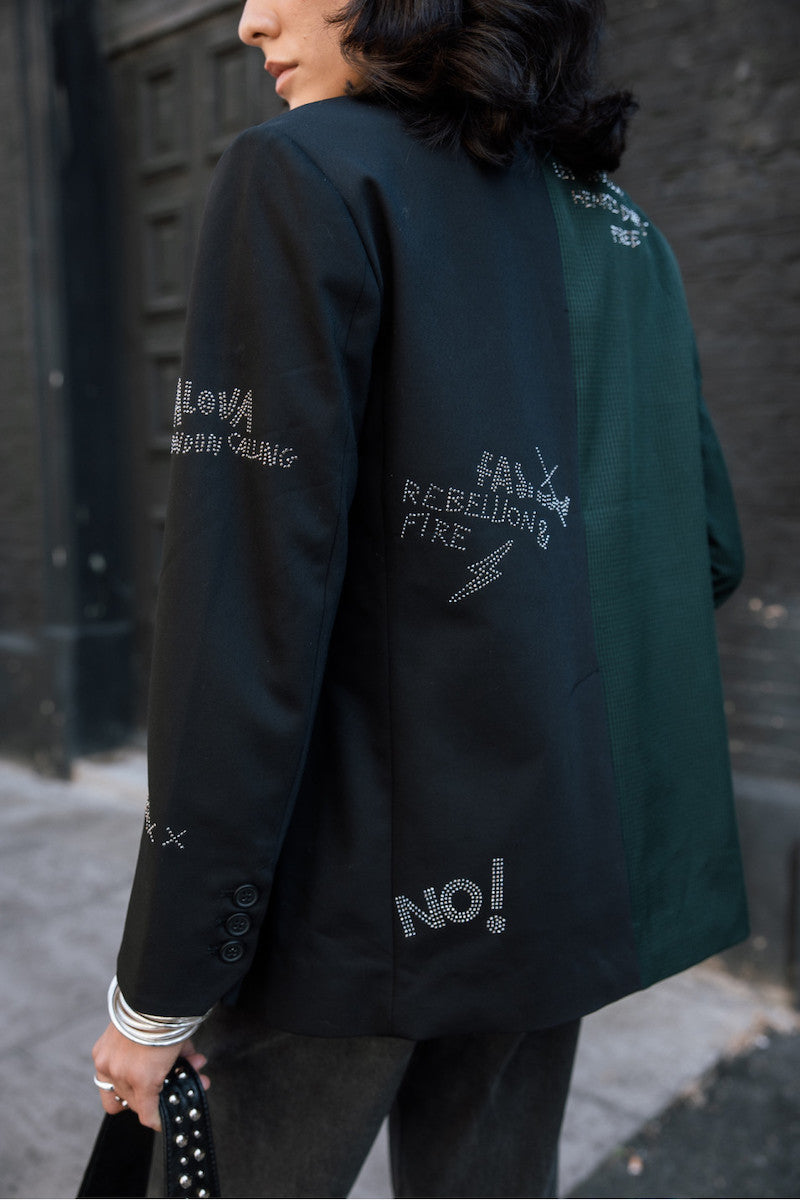 Veste de tailleur bi colore Freeman T modèle Varel Mix