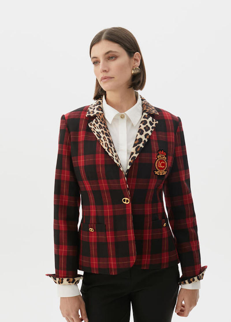 Veste blazer écossaise Lola Casademunt