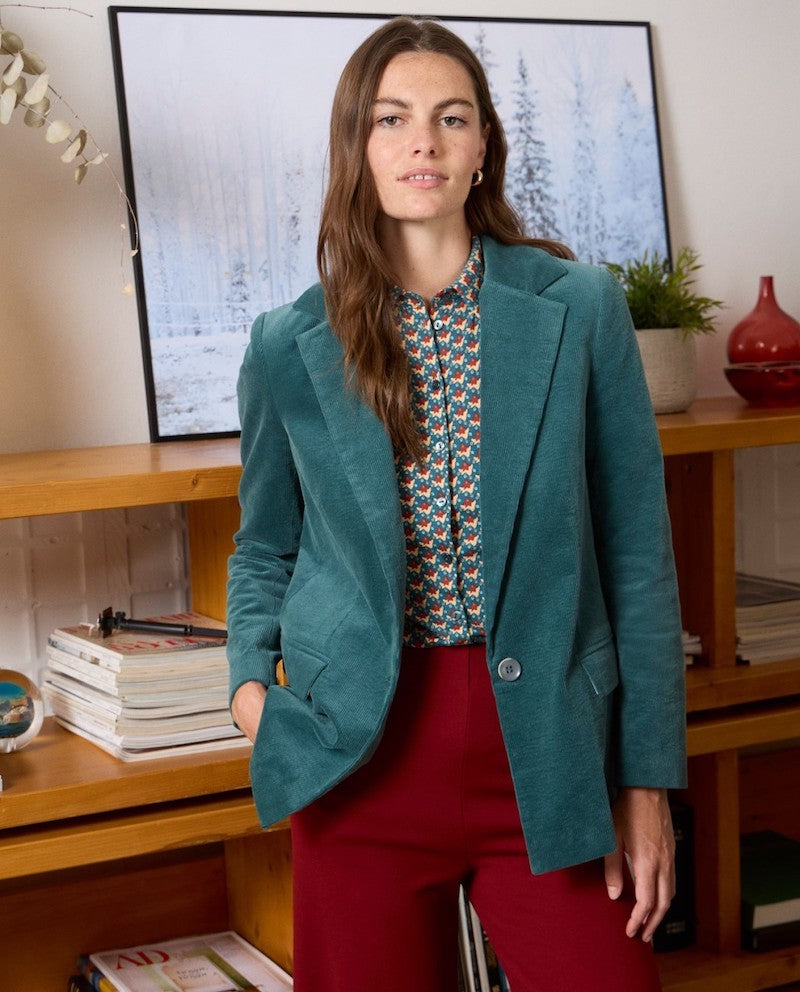 Veste blazer en velours côtelé Surkana