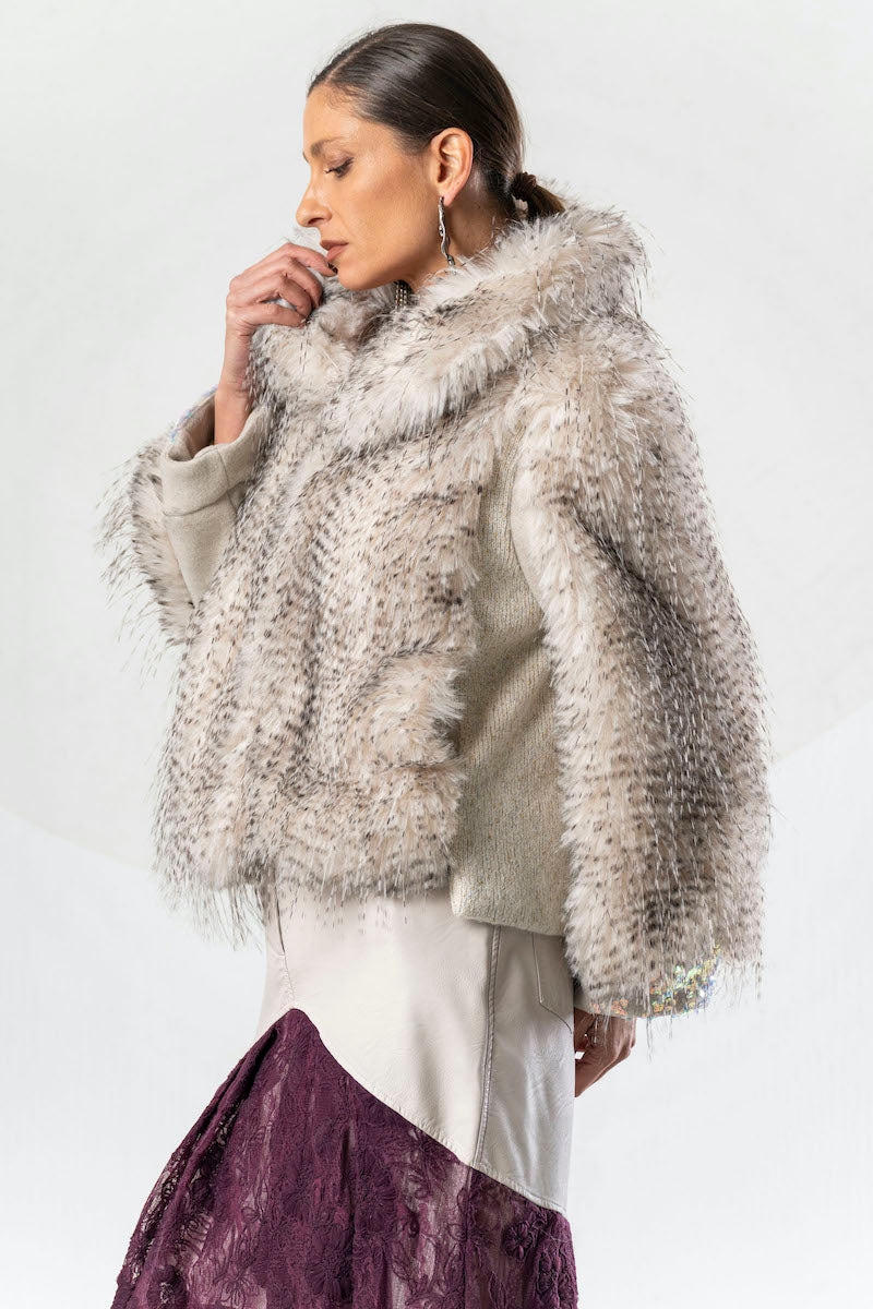 Veste en fourrure écologique Elisa Cavaletti