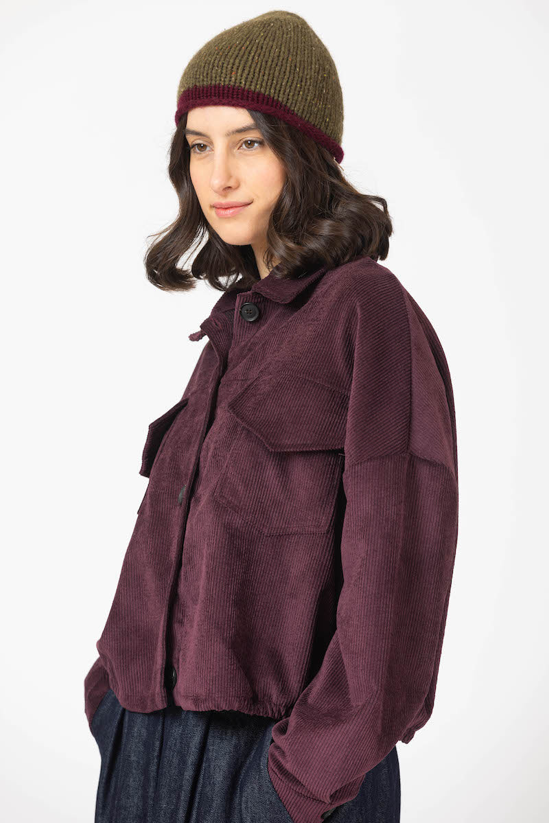 Veste en velours bordeaux OMER