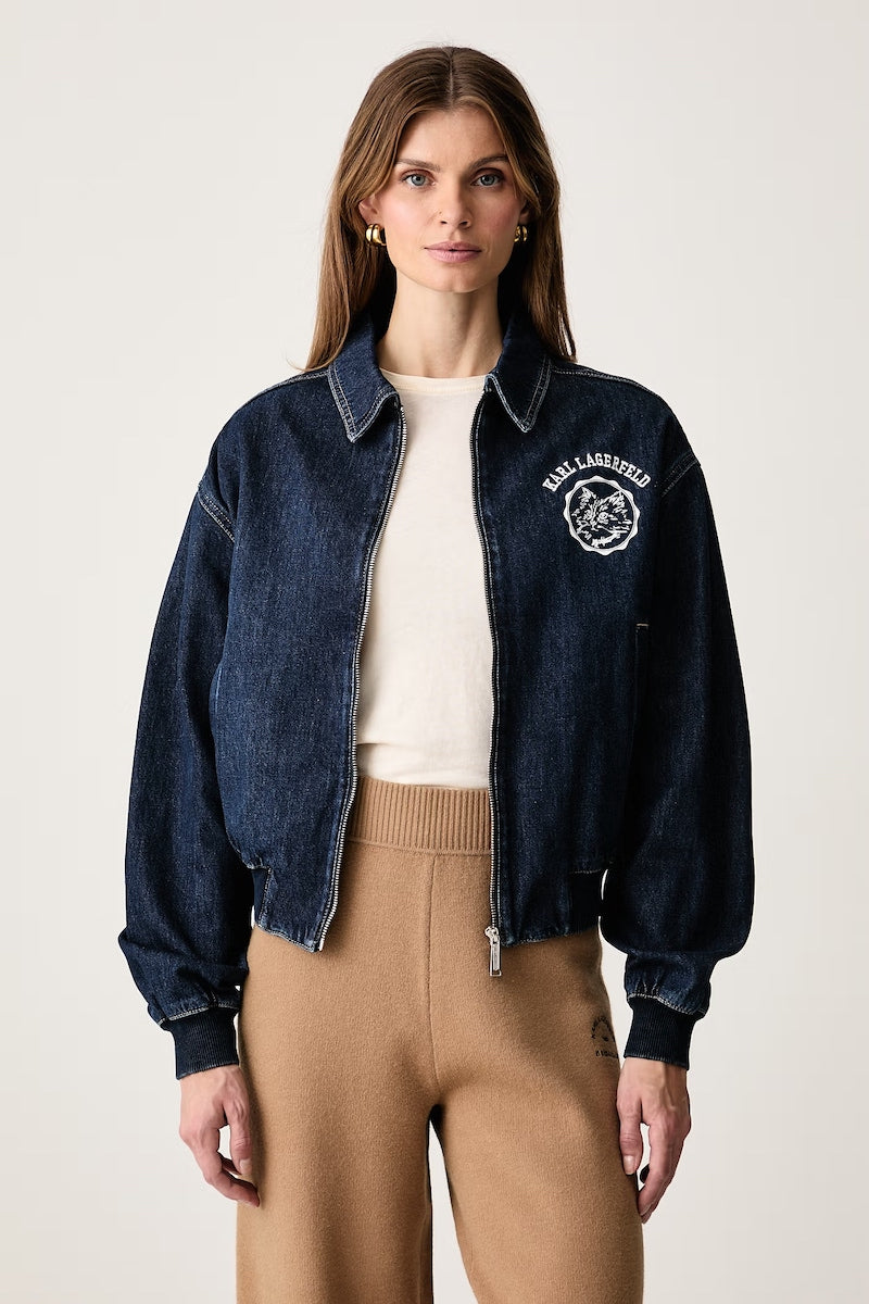 Bomber femme en jean Karl Lagerfeld
