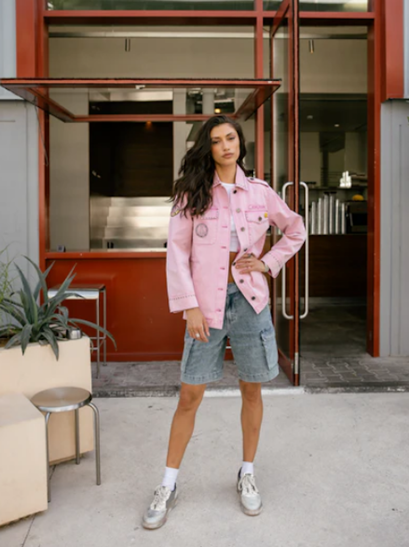 Sur chemise ou veste rose delavée Freeman T Porter