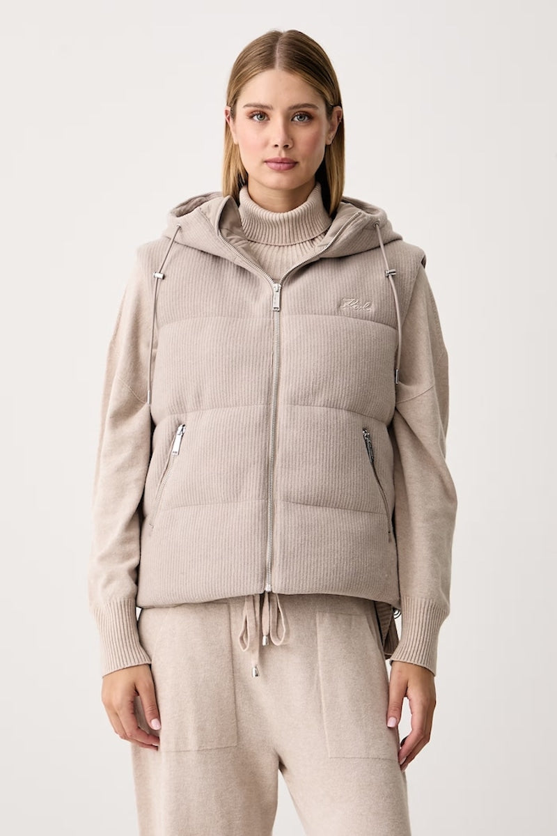 Doudoune sans manches beige femme Karl Lagerfeld B4W15008 149
