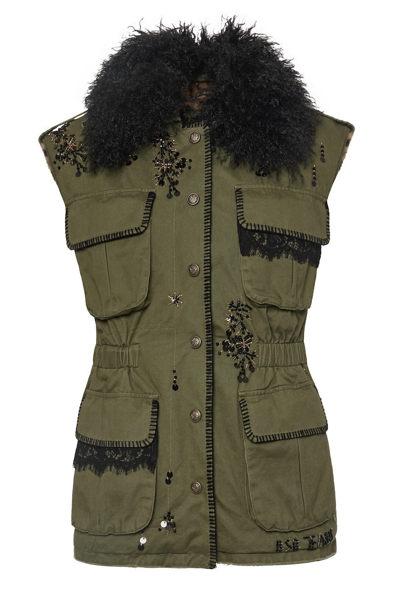 Veste sans manche kaki BSB
