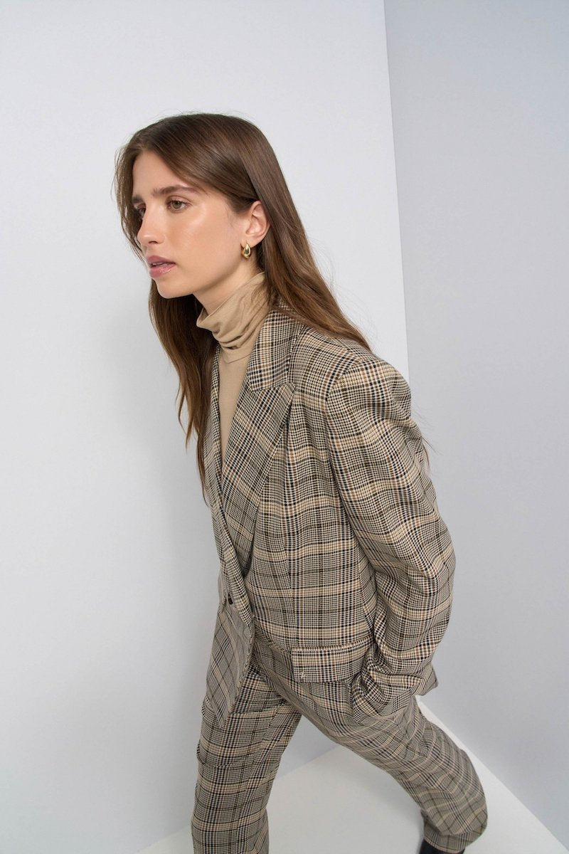 Veste tailleur à carreaux Salsa