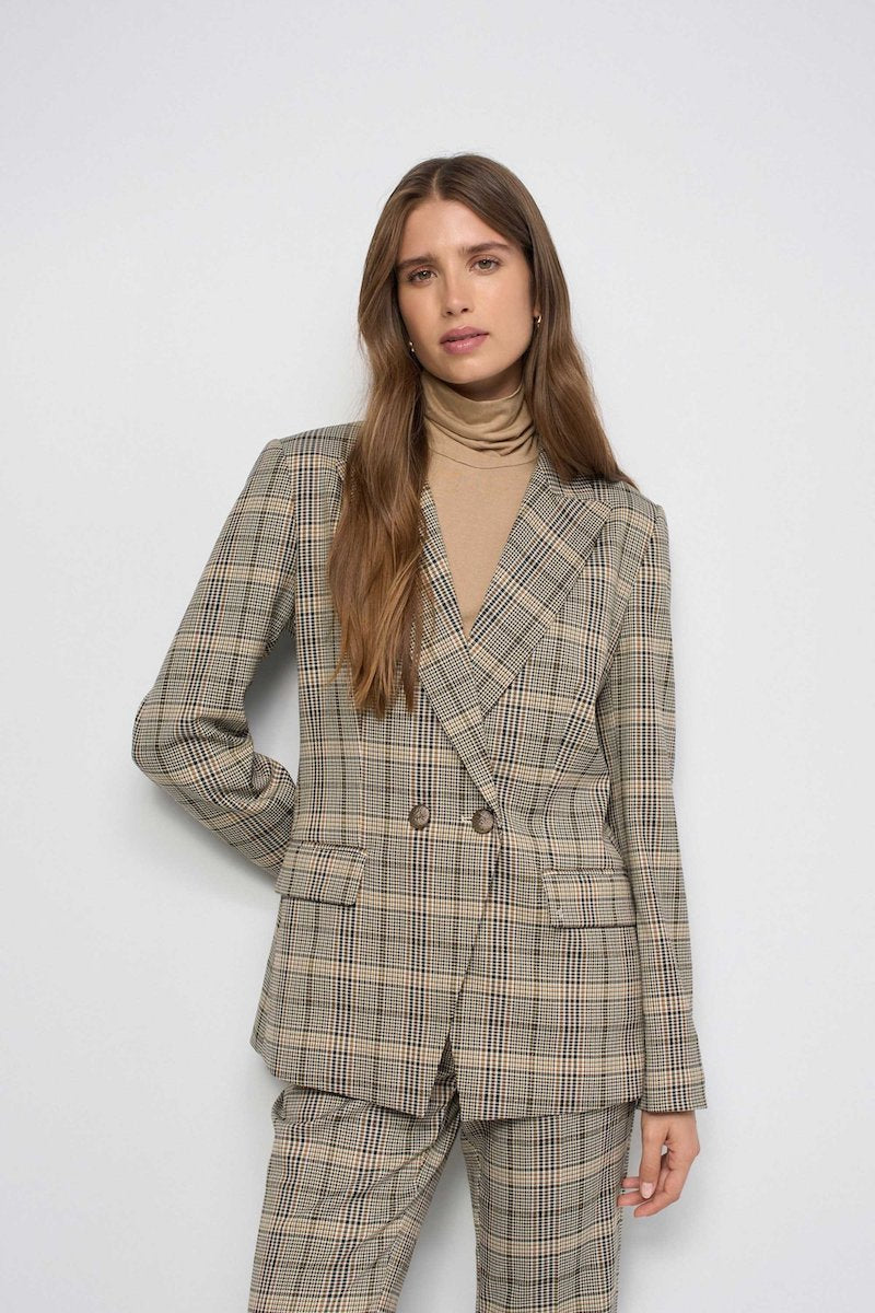 Veste tailleur à carreaux Salsa