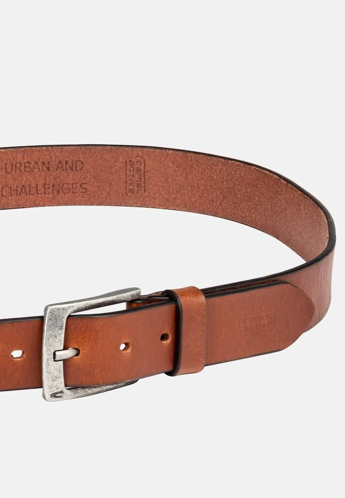 Ceinture homme en cuir beige Camel Active