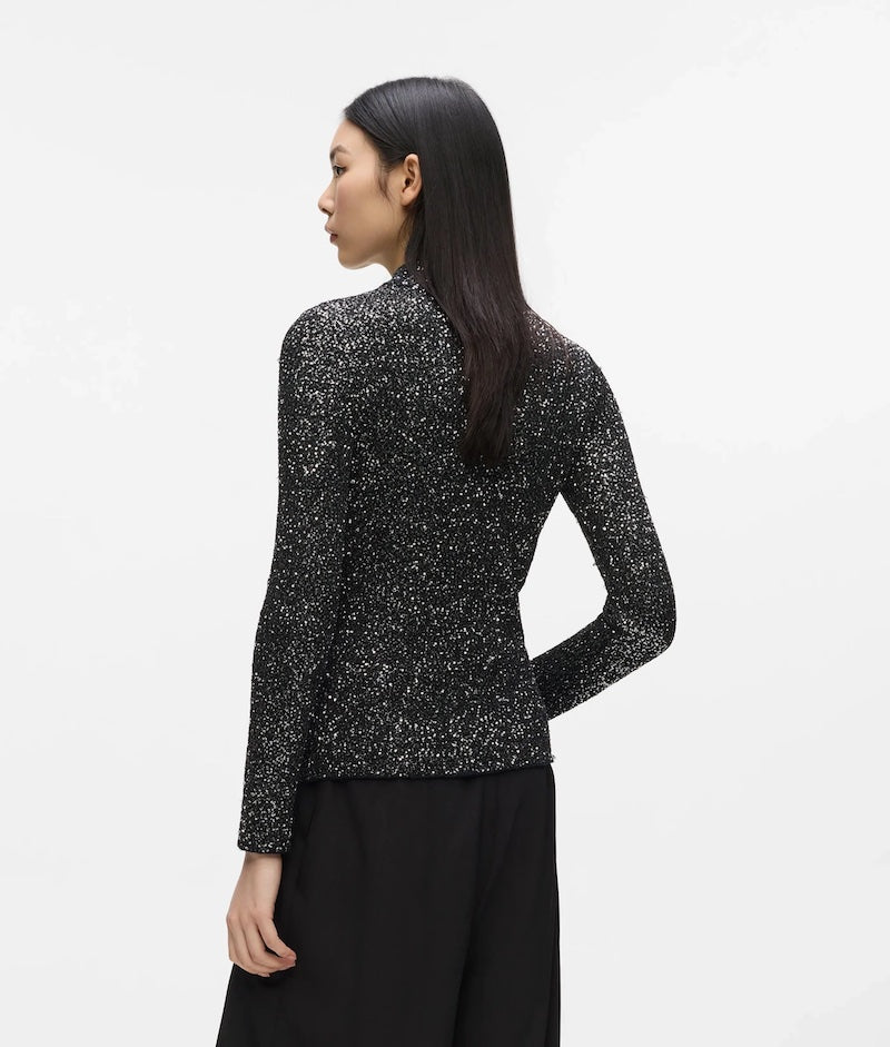 Pull à col roulé à sequins femme Karl Lagerfeld B4W180191PI