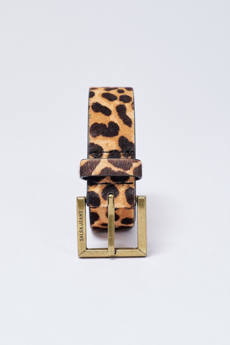 Ceinture cuir animalier salsa