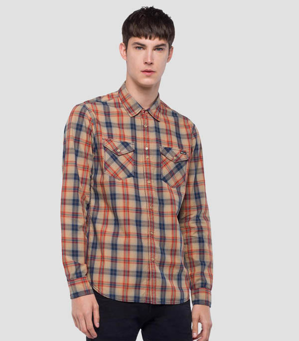 Chemise à carreaux Replay M4998C