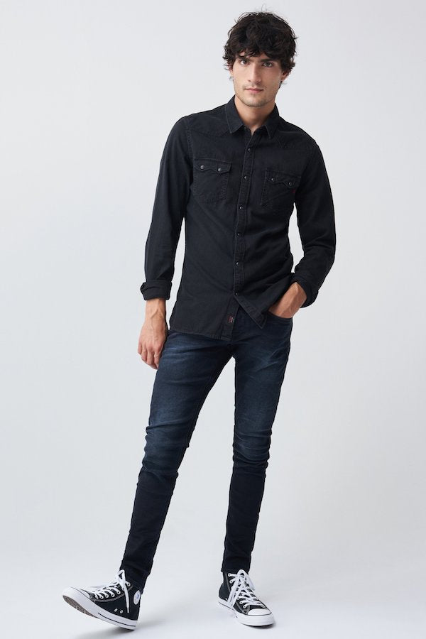 Chemise en jean slim Salsa 125455