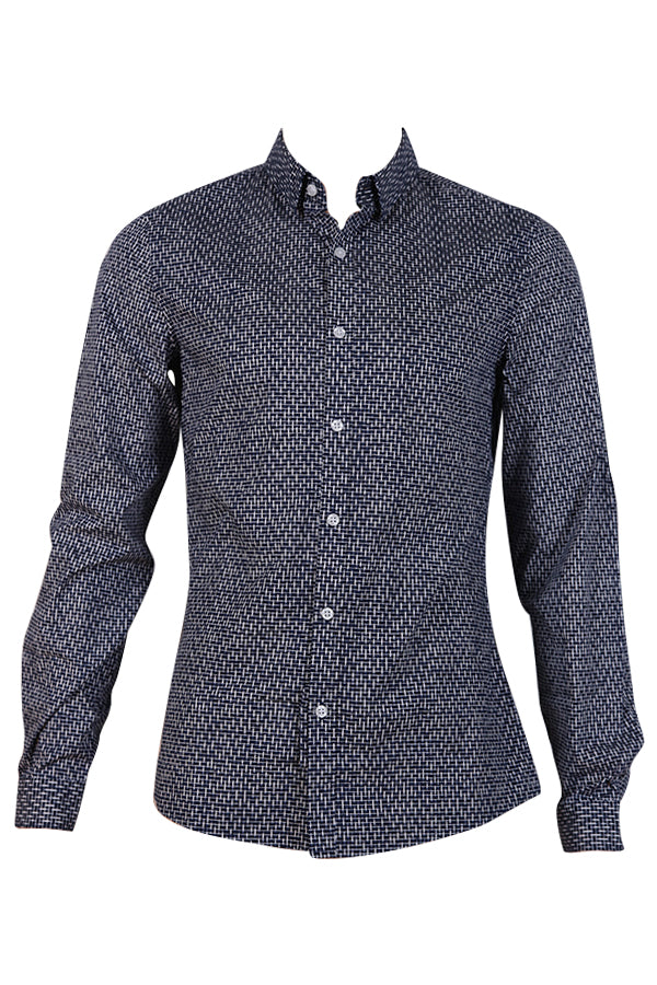 Chemise Guess M64H23W7W20 Rich Print bleu foncé