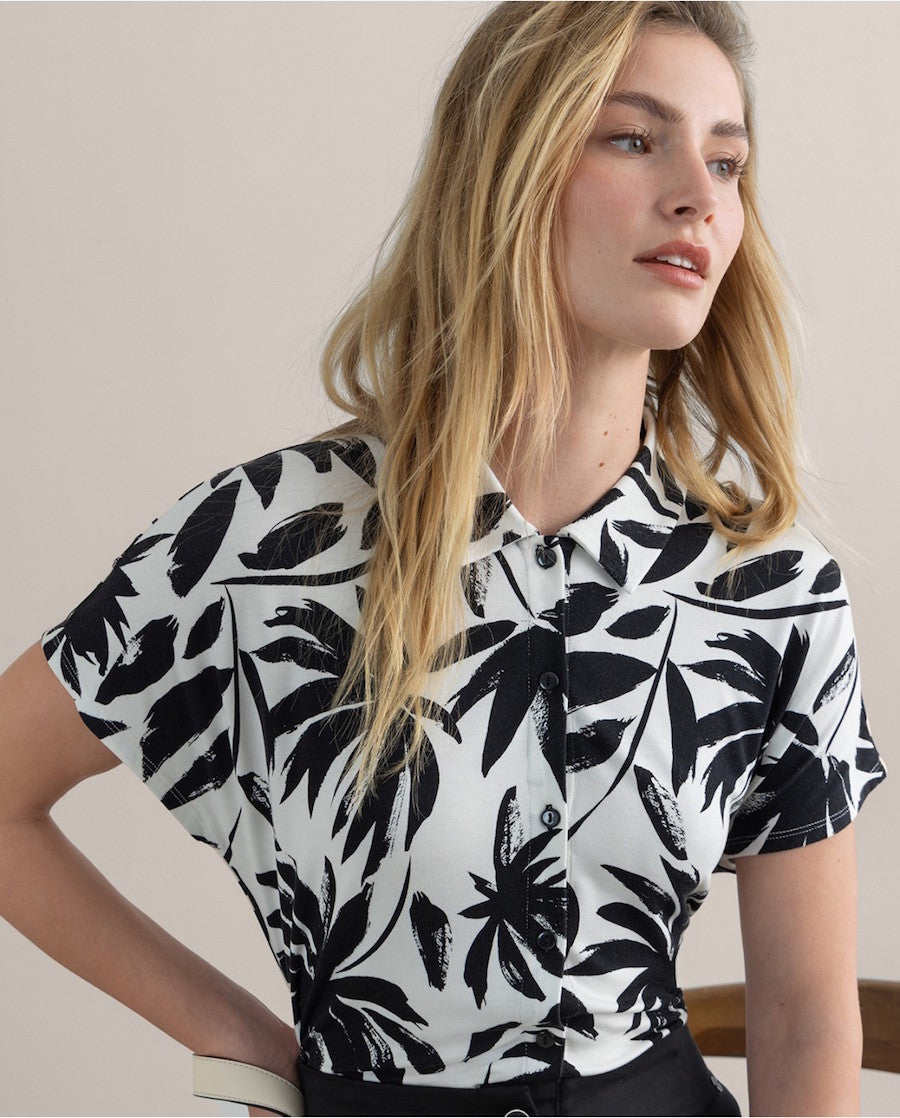 Chemise noir et blanche Surkana