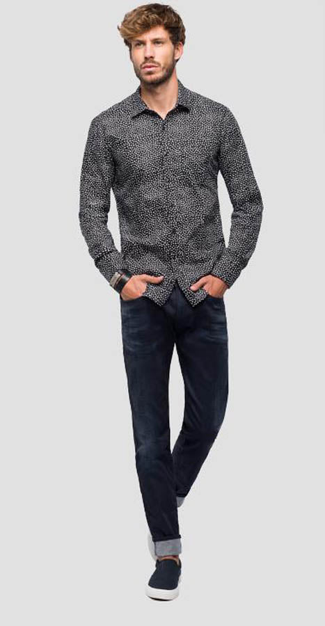 Chemise noire Replay M4953P