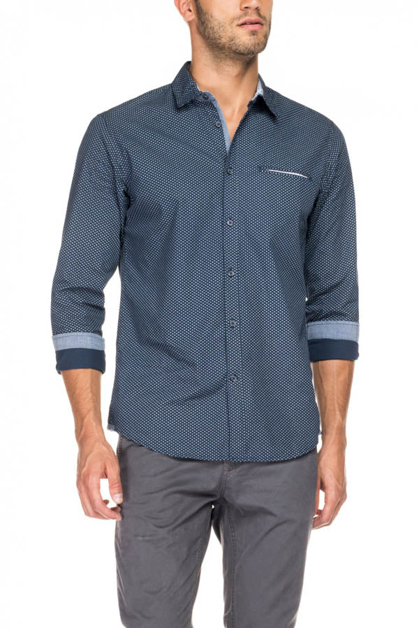 Chemise Salsa 115299 bleu