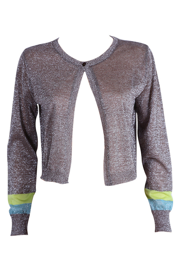 Gilet Nana Nucci SP208 kaki et lurex