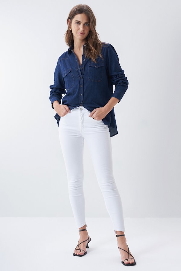 Jean Secret Glamour Push In Cropped Salsa