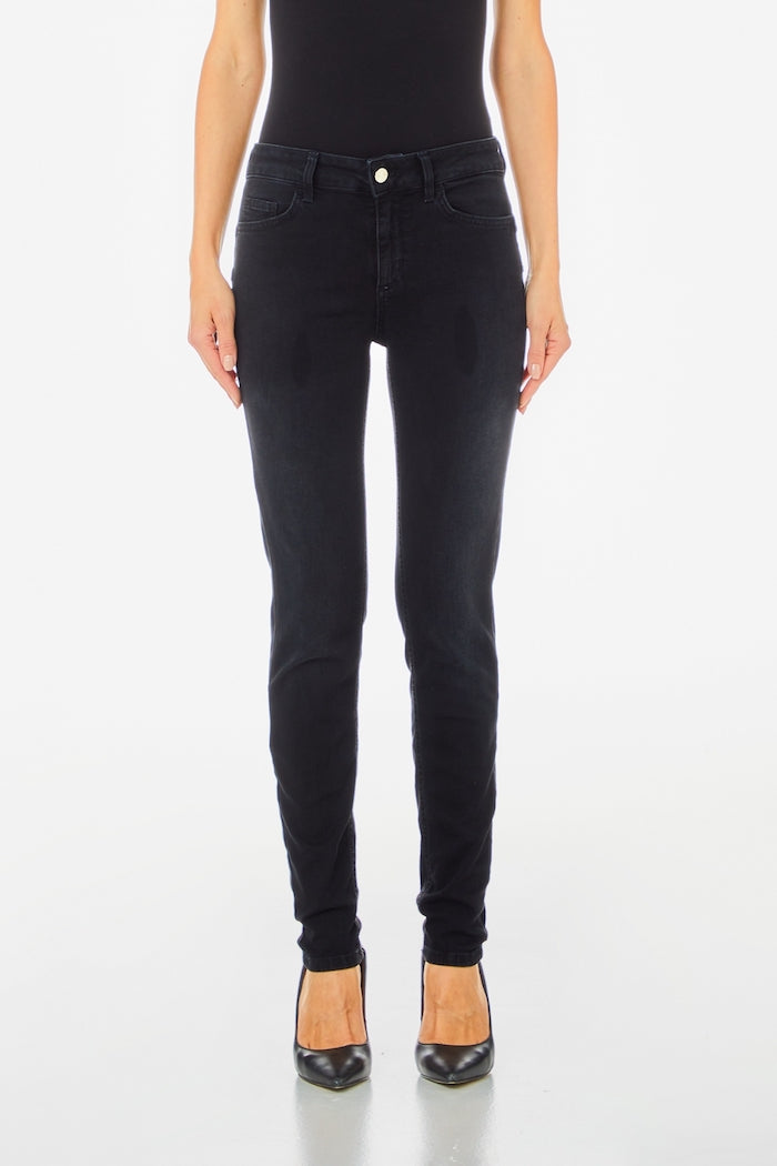 Jeans skinny Liu Jo noir délavé