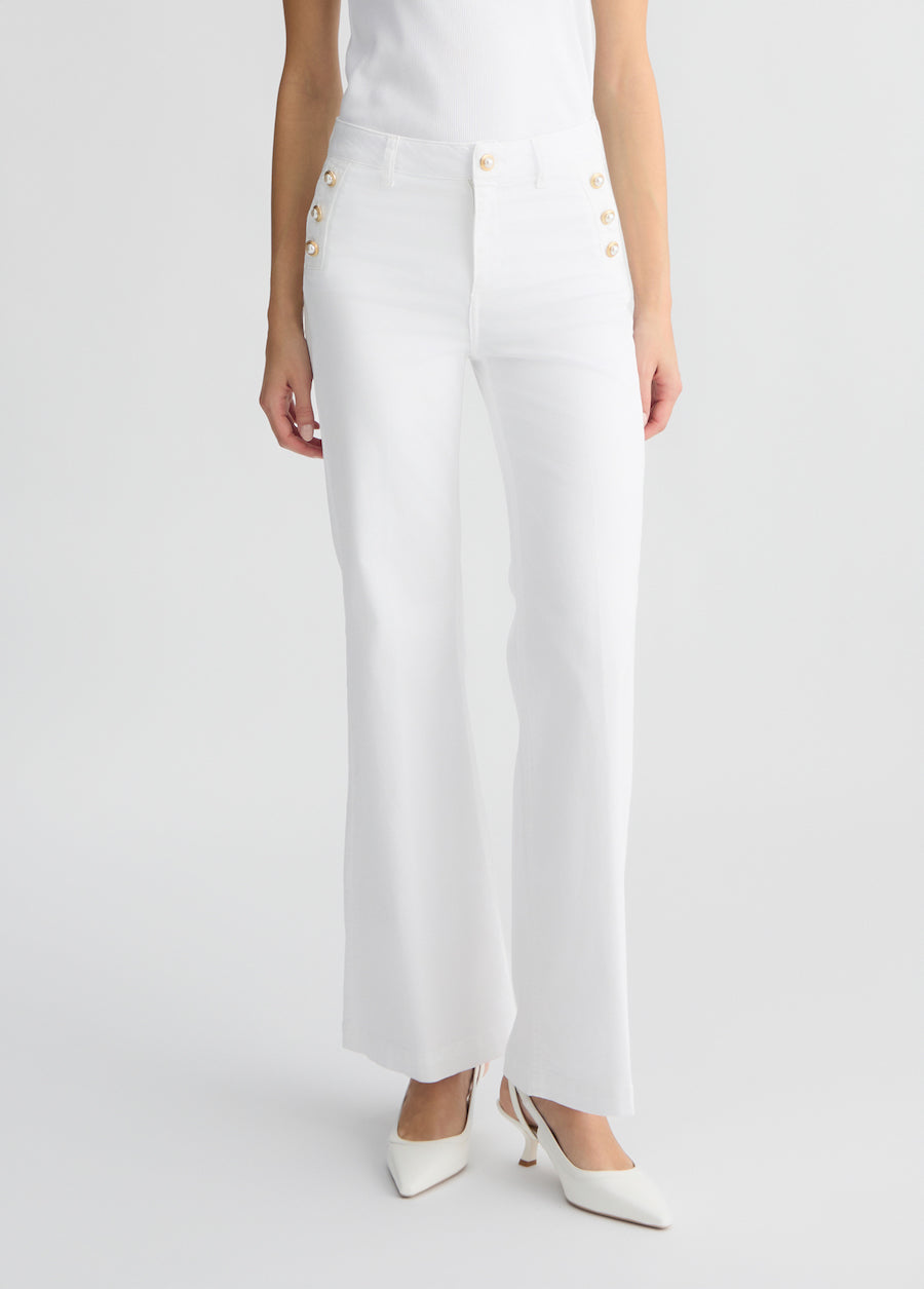 Pantalon blanc évasé Liu Jo