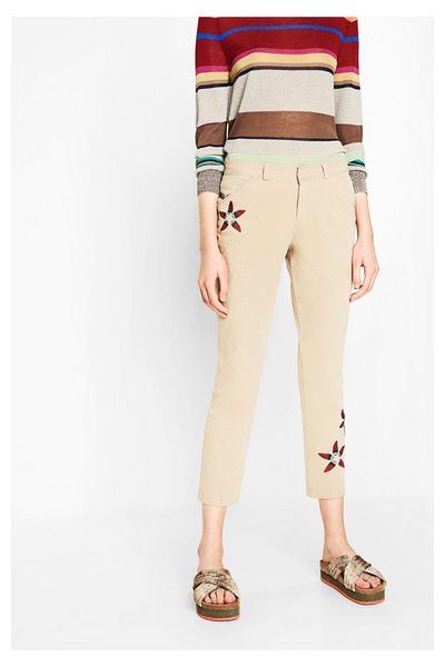 Pantalon broderie florale  72P2YG9