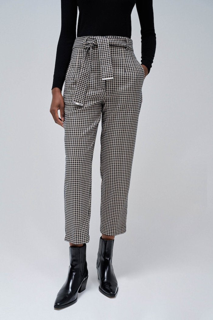 Pantalon chino à carreaux Salsa