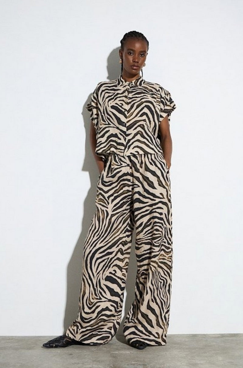 Pantalon en lin animalier BSB