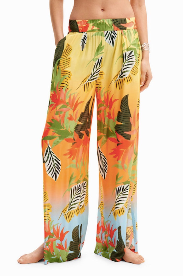 Pantalon large en viscose Desigual