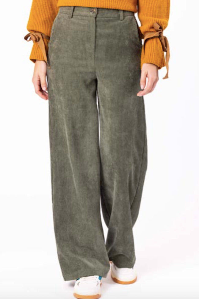 Pantalon taille haute en velours O'MER
