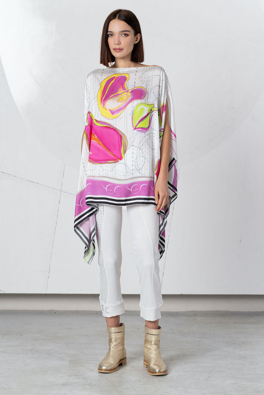 Poncho fluide et coloré Elisa Cavaletti