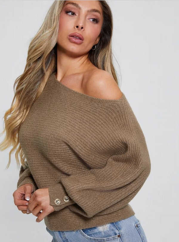 Pull asymétrique Guess taupe