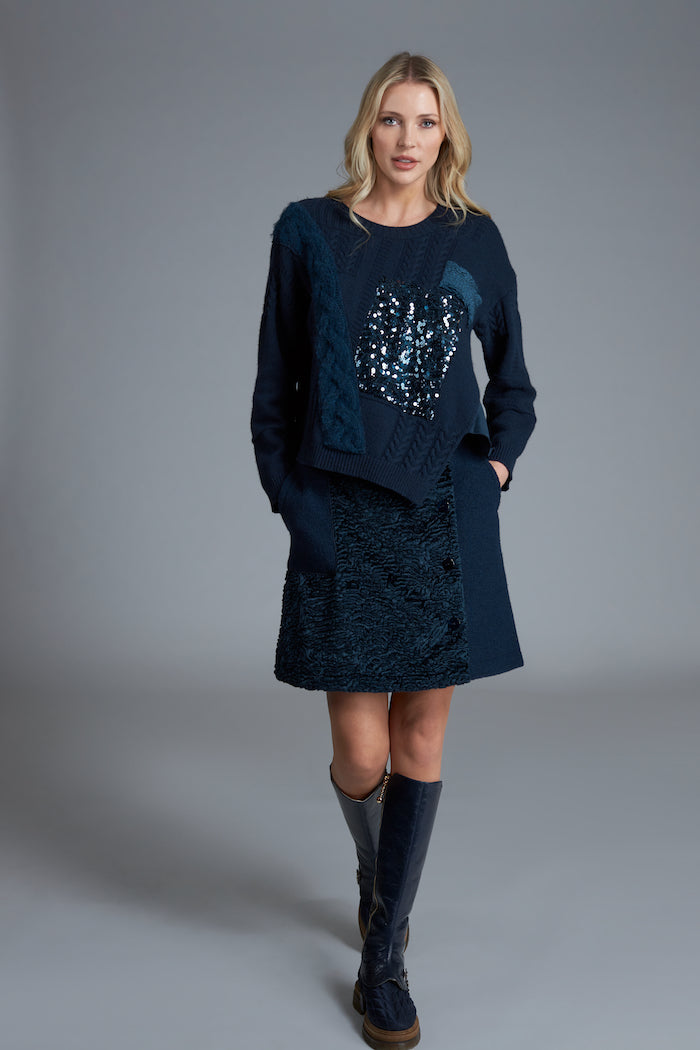 Pull en maille asymétrique Tricot Chic