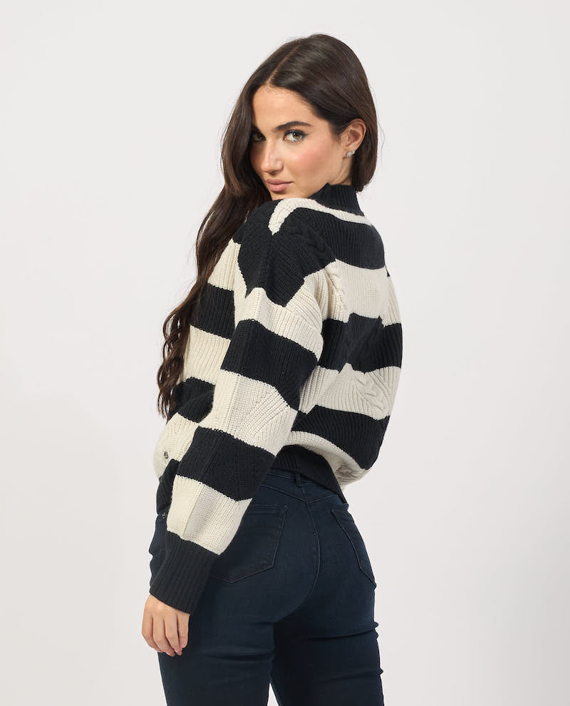Pull en tricot rayé GUESS