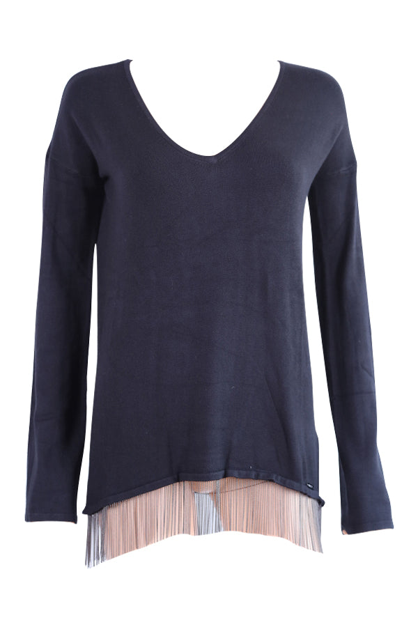 Pull Guess W63R78Z0XF0 LS VN Clarissa noir