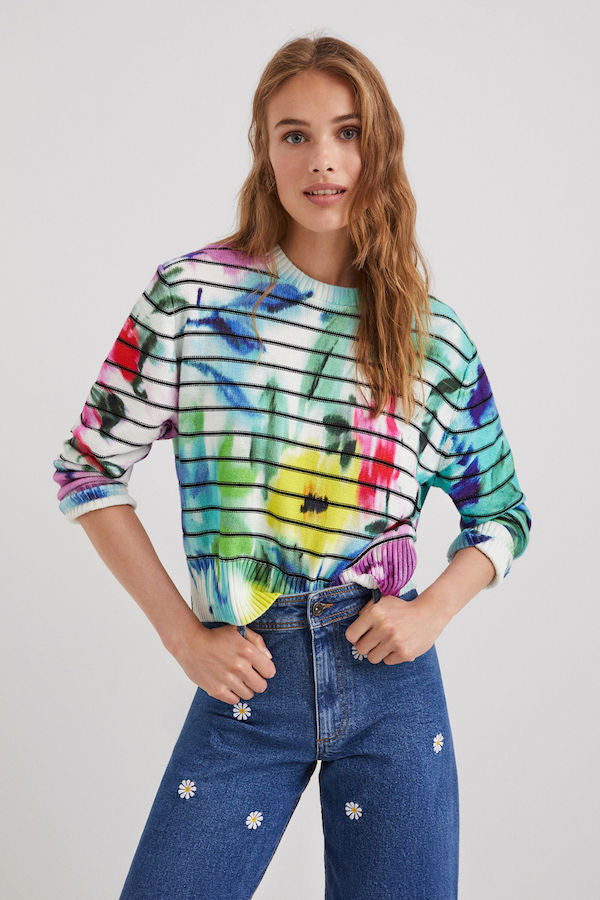 Pull Hipolita à rayures Desigual 22SWJF21