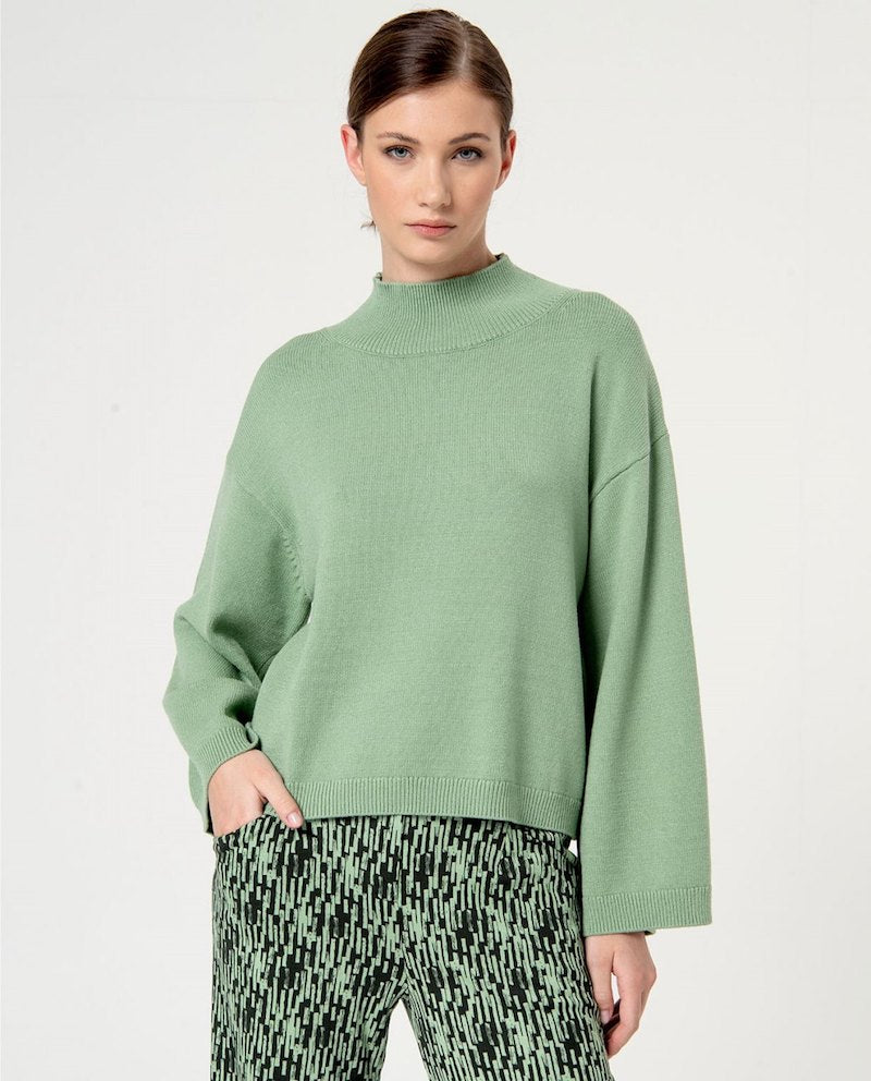 Pull large Surkana vert