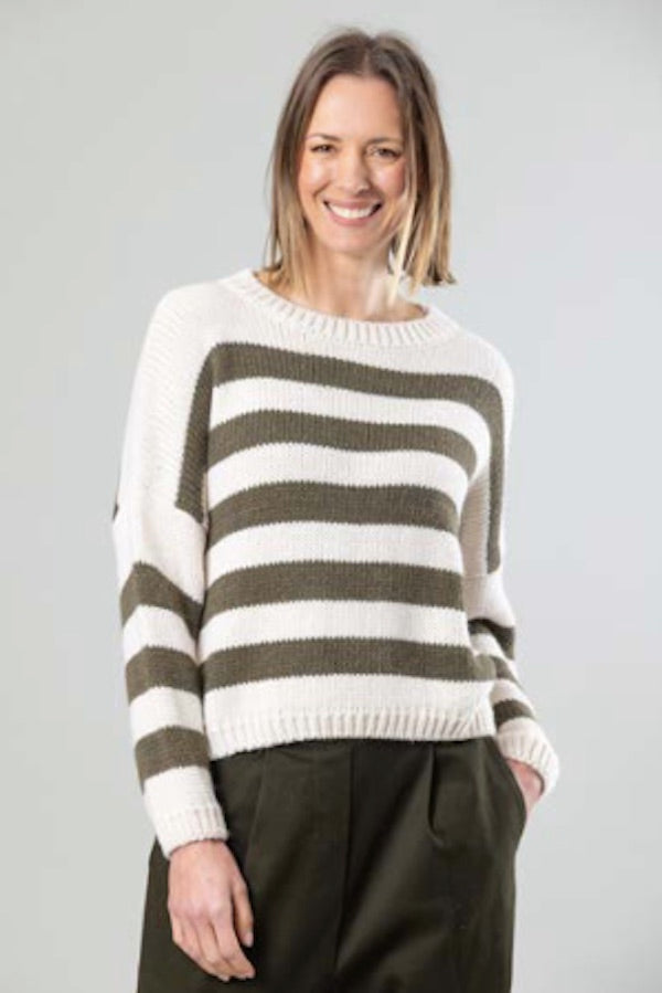 Pull rayé coupe oversize O'MER