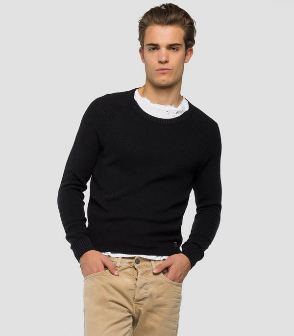 Pull Replay UK1755.G21280G.098 noir