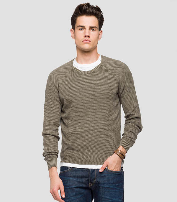 Pull Replay UK1755.G21280G.438 olive