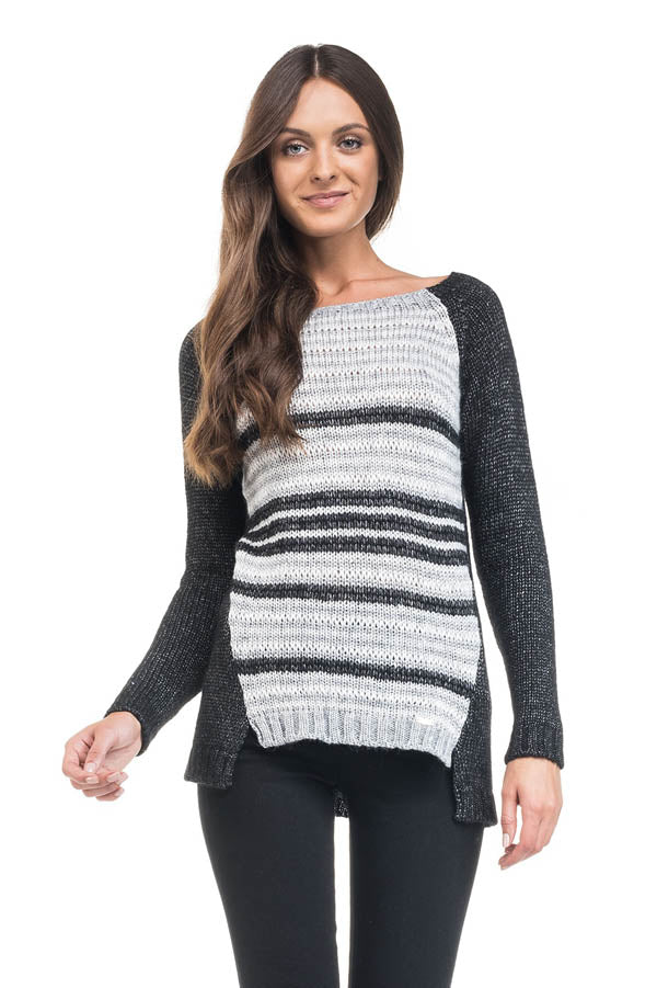 Pull Salsa 113476 noir chiné