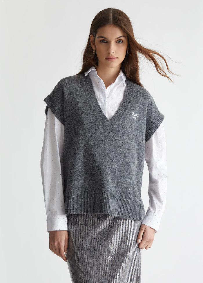 Pull sans manches gris Liu Jo
