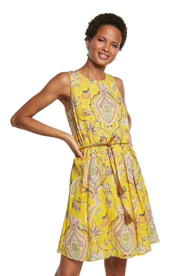 Robe Adriana jaune Desigual 21SWVWAX